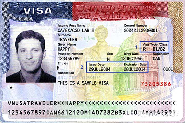 认识一下美国B类签证页面上的相关内容